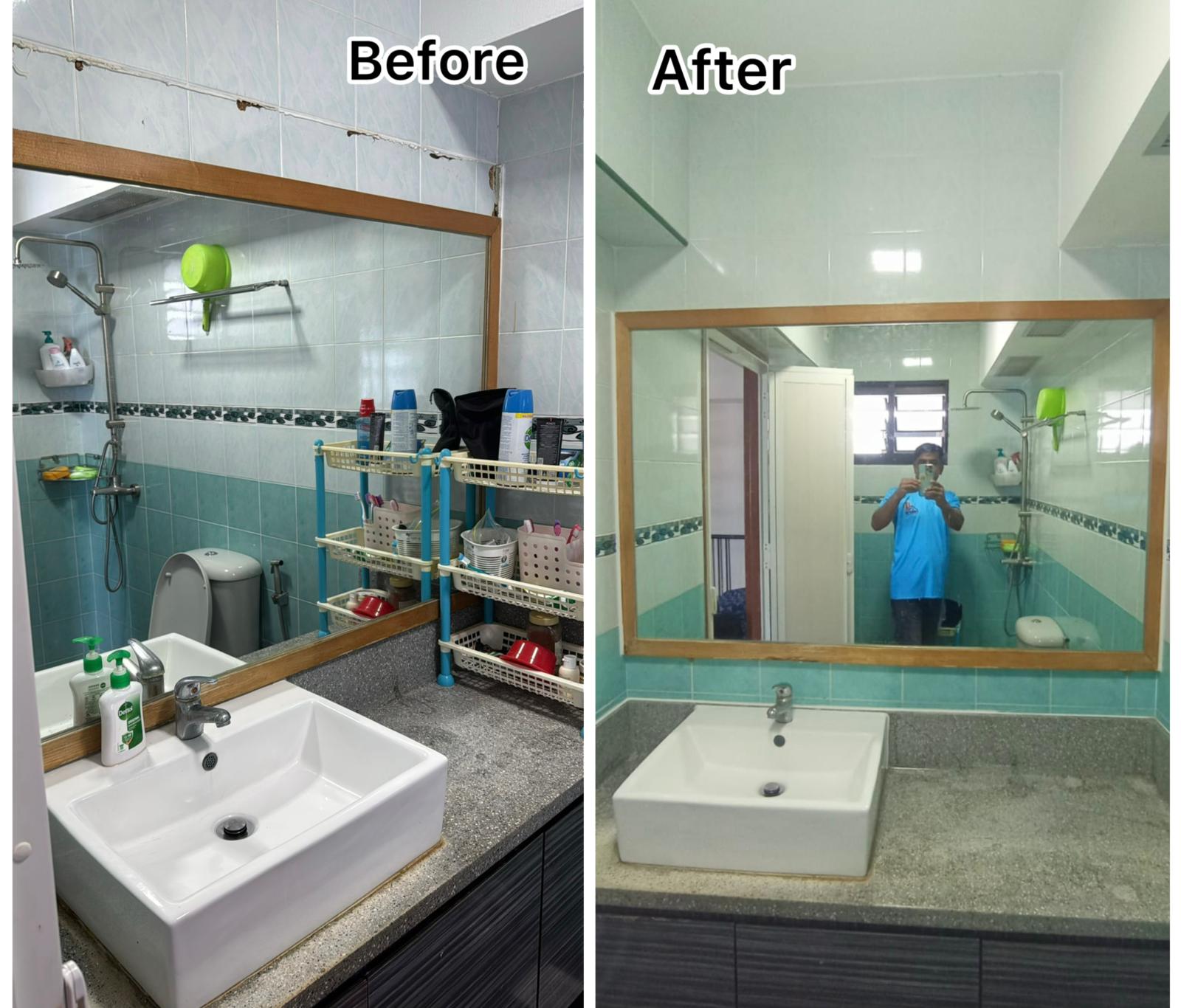 Bathroom Mirror & Wall Rack Removal Service in Singapore | Tasfia Engineering & Construction Pte Ltd